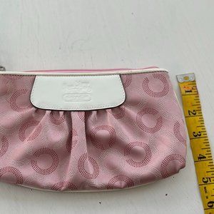 Coach Wristlet Pink and White